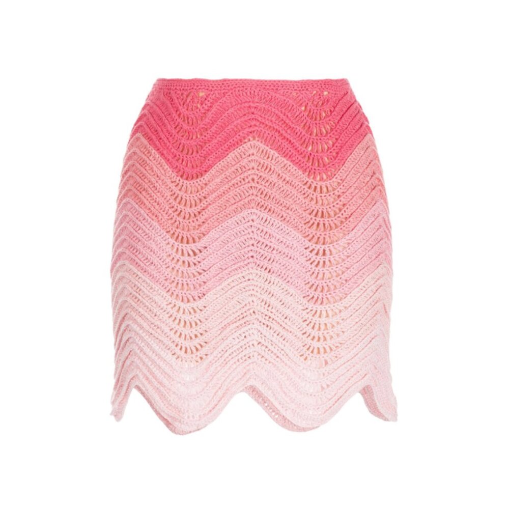 CASABLANCA PINK GRADIENT CROCHET MINI SKIRT SIZE MEDIUM NWT